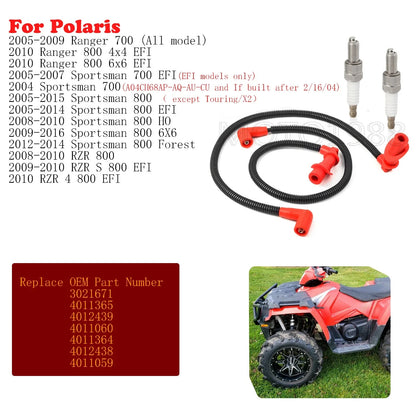 Ignition Coil Spark Plug Cap Wire for Polaris RZR 800 RZR S 800 (2008–2010)