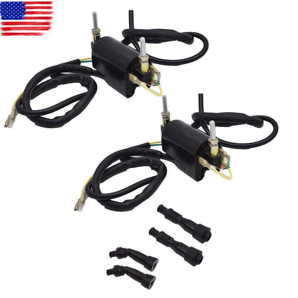 Ignition Coil Spark Plug Caps Set of 4 for Kawasaki KZ, Suzuki GS, Honda CB