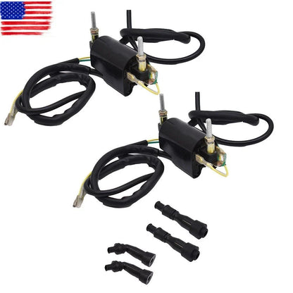 Ignition Coil Spark Plug Caps Set of 4 for Kawasaki KZ, Suzuki GS, Honda CB