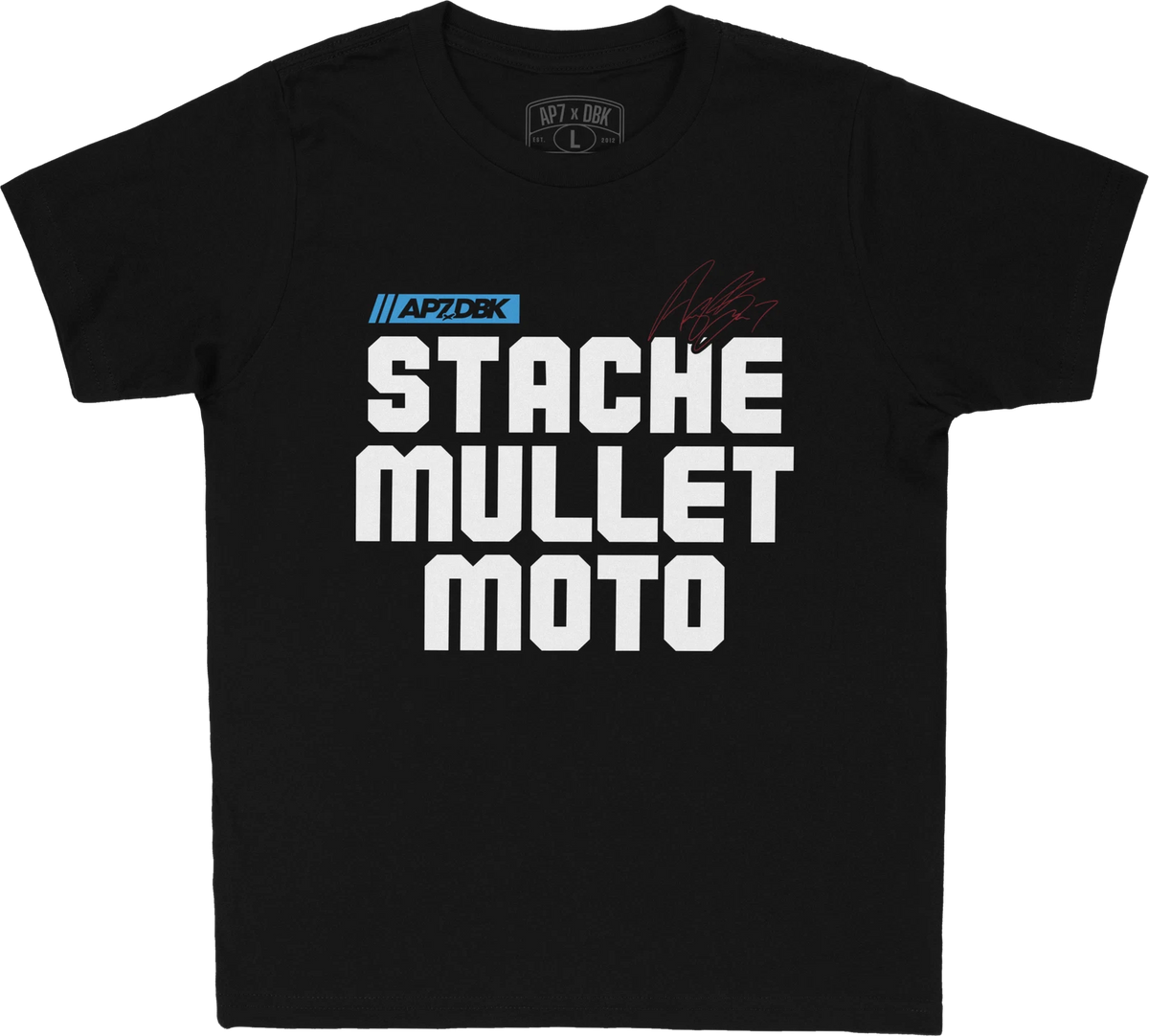 Youth Tee for DBK Stache Mullet Moto (YTAP-STACHEMULL-S)