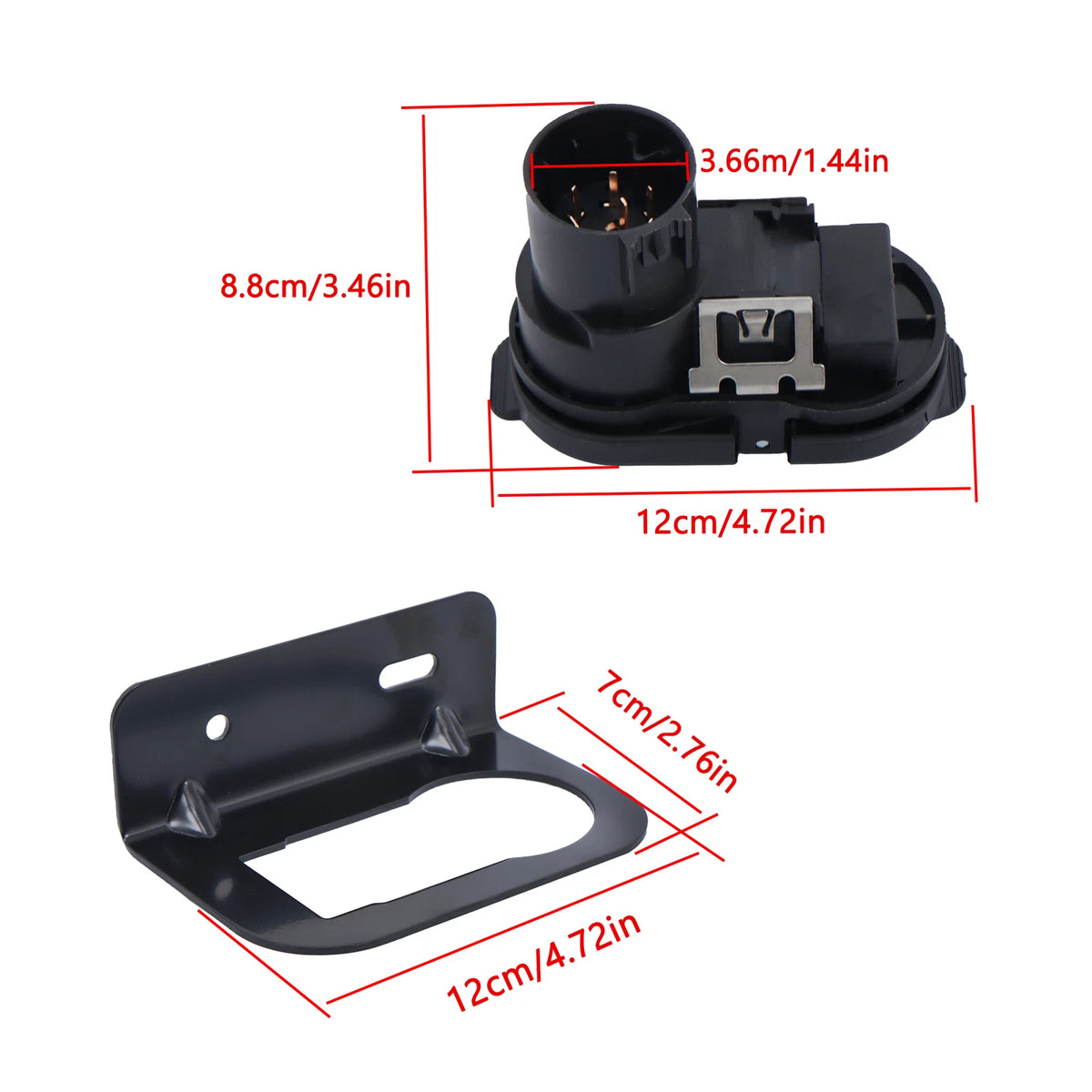 Trailer Wiring Connector for Dodge Ram 1500 2500 3500 (2009–2024) BCK62964K, 68573359AA, 68014986AB
