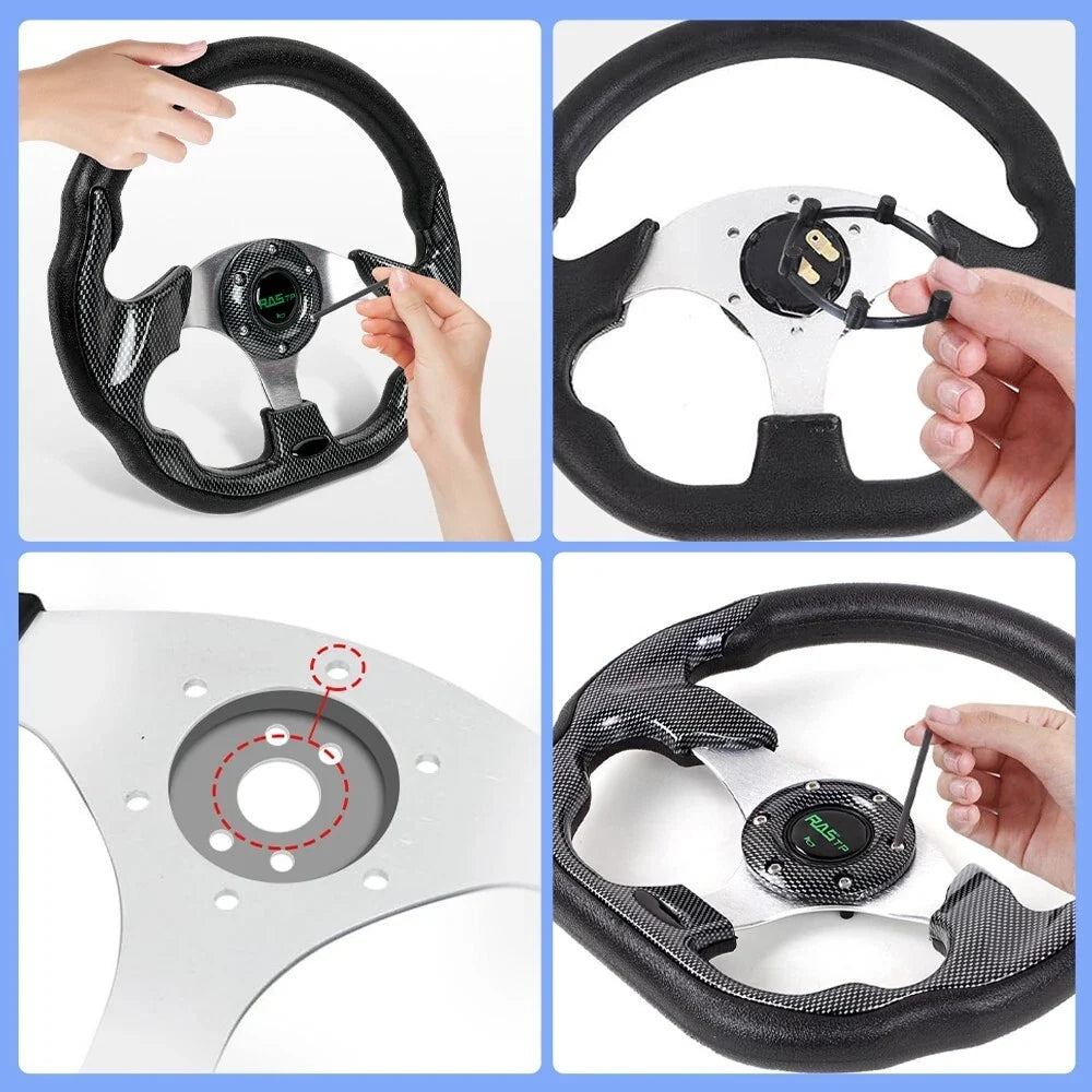 13 Inch Steering Wheel for Golf Cart (EZGO/Club Car/Yamaha)