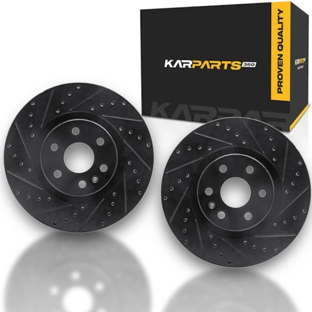 Rotor Set for Cadillac SRX (2010–2016) ALX-PAU-DF-8002-46024-CLA1, Drilled & Slotted