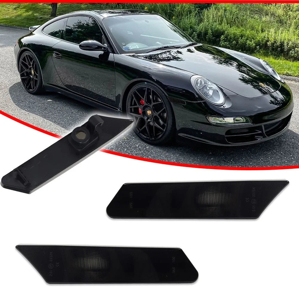 Smoke Front Fender Side Marker Light for Porsche 911 997, 987 Cayman, Boxster