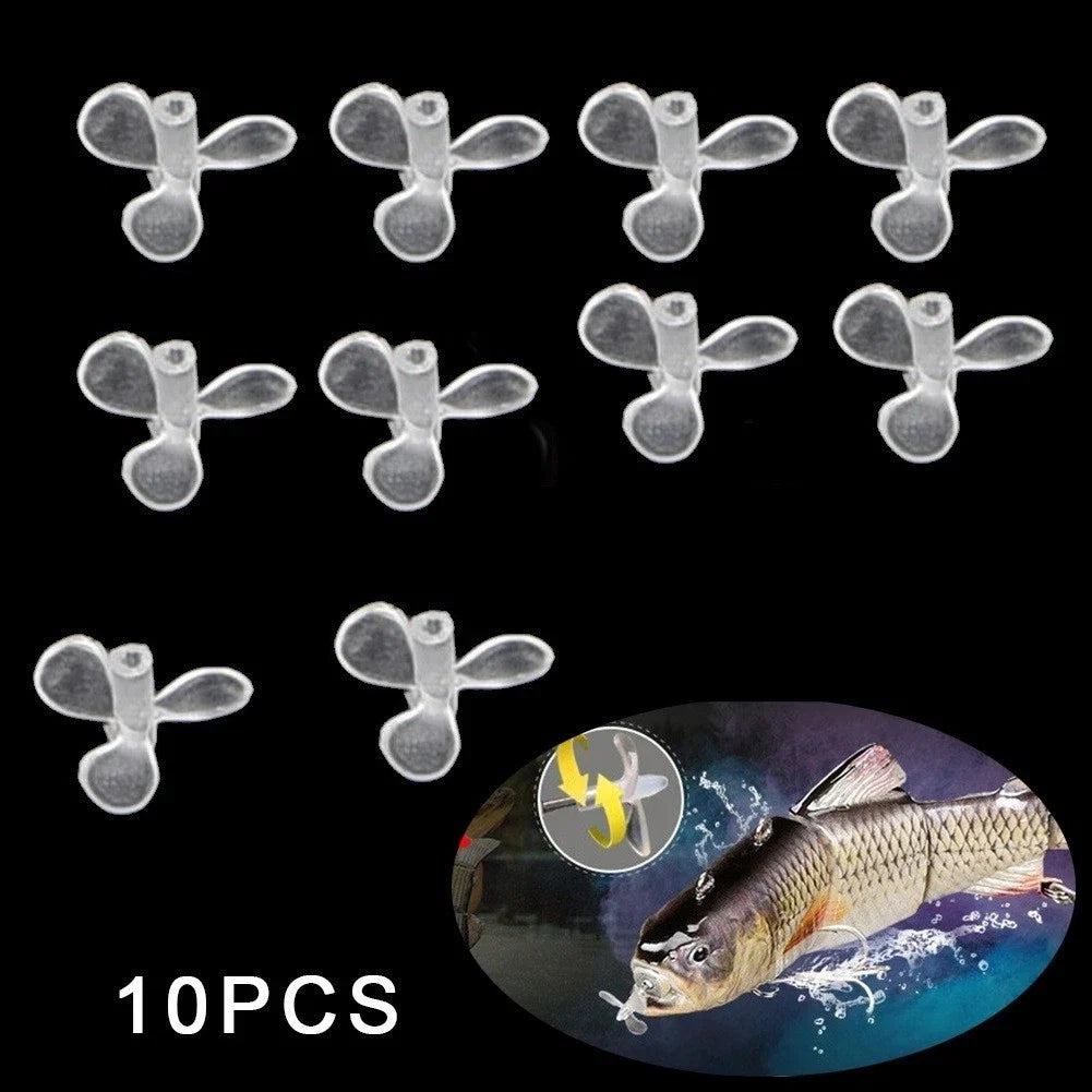 10X Soft Plastic Fishing Lure Propeller Wobblers Swimbait Accessory