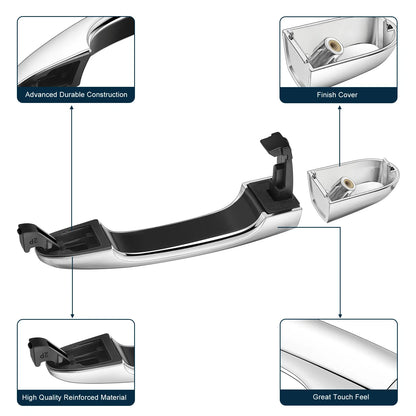 Exterior Rear Left Driver Side Chrome Door Handle for Kia Sorento (2011–2015)