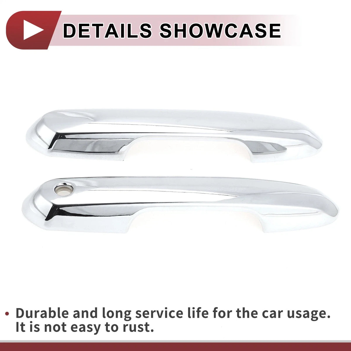 Set of 4 Door Handle Covers for Toyota RAV4 (2019–2024) Silver ABS