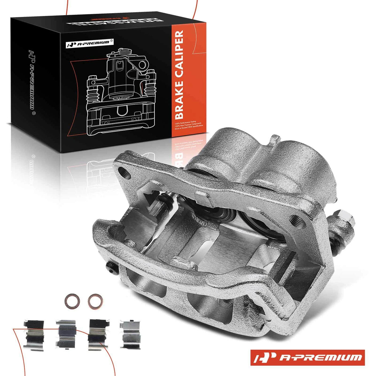 Front Right Brake Caliper w/ Bracket for Ford Edge (2007–2009) 7T4Z2B120D, 7T4Z2B292B, 18-B5027