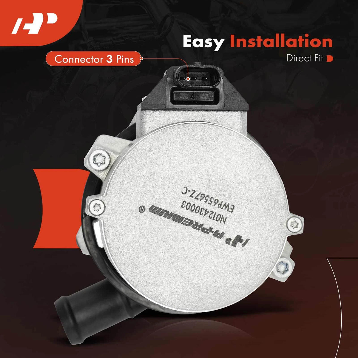Auxiliary Water Pump for Volkswagen Jetta Touareg (2013–2016) 7P0965567, 95860656700, 706033310