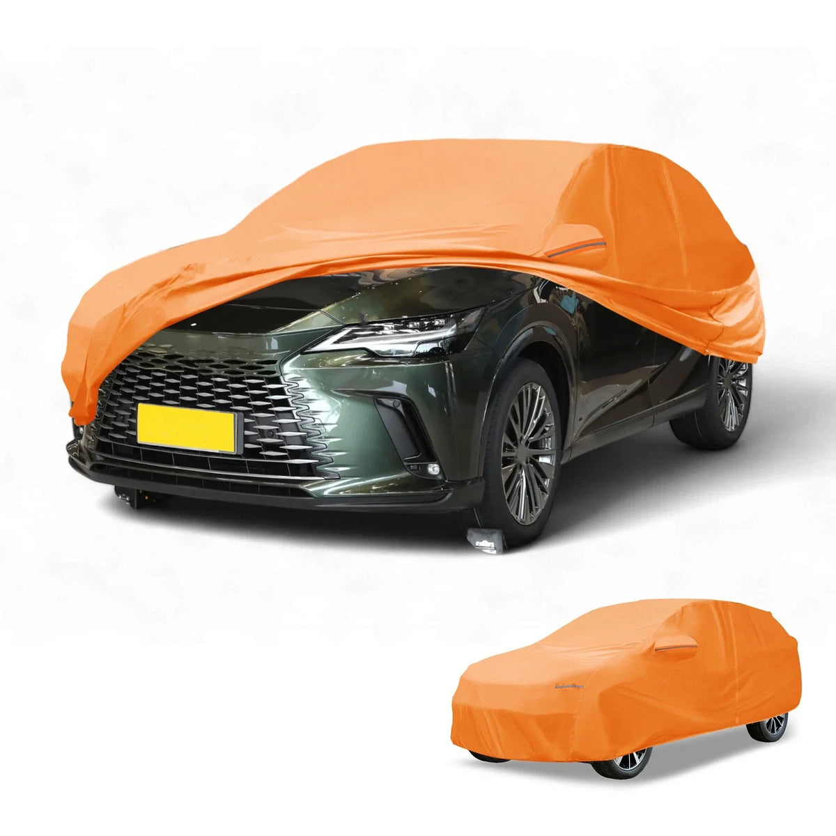 Waterproof Car Cover for Lexus RX (All Weather, Orange, Zipper)