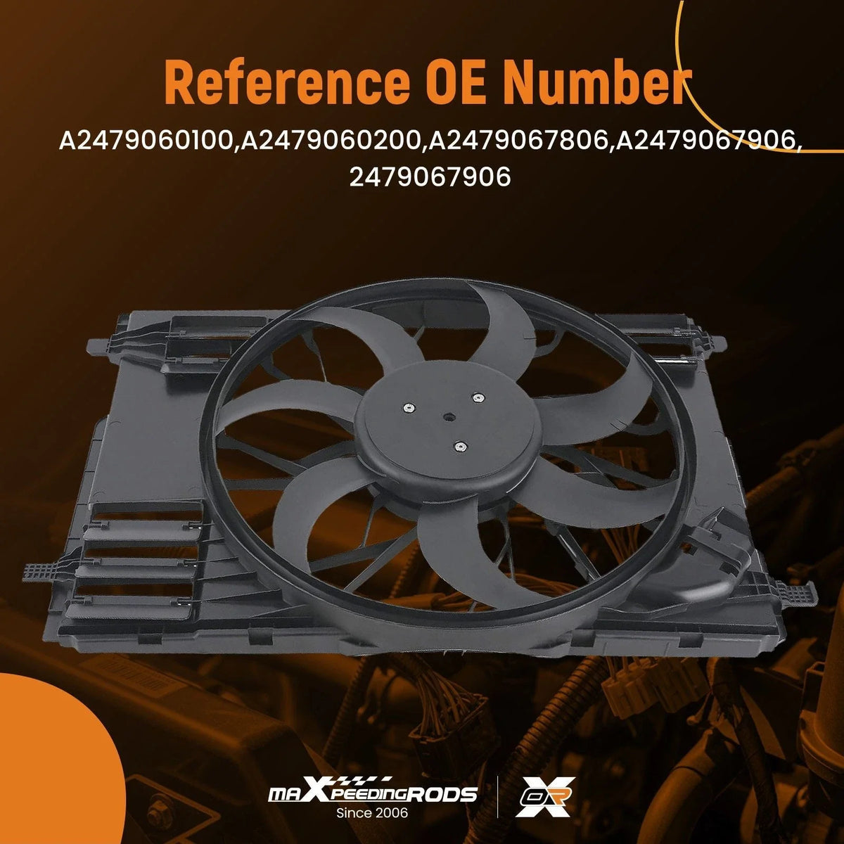Radiator Cooling Fan Assembly for Mercedes-Benz CLA250 (2020–2023)