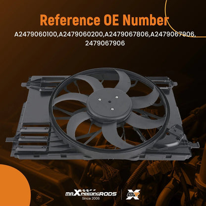 Radiator Cooling Fan Assembly for Mercedes-Benz CLA250 (2020–2023)