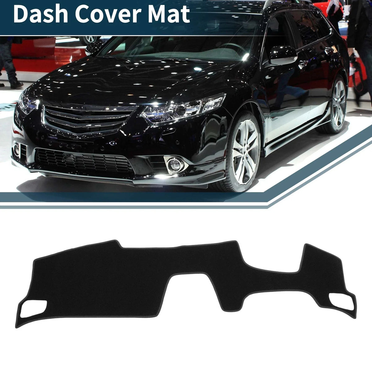 Dashboard Cover Mat for Honda Accord (CY2, 2018–2023) Sun Protector Black