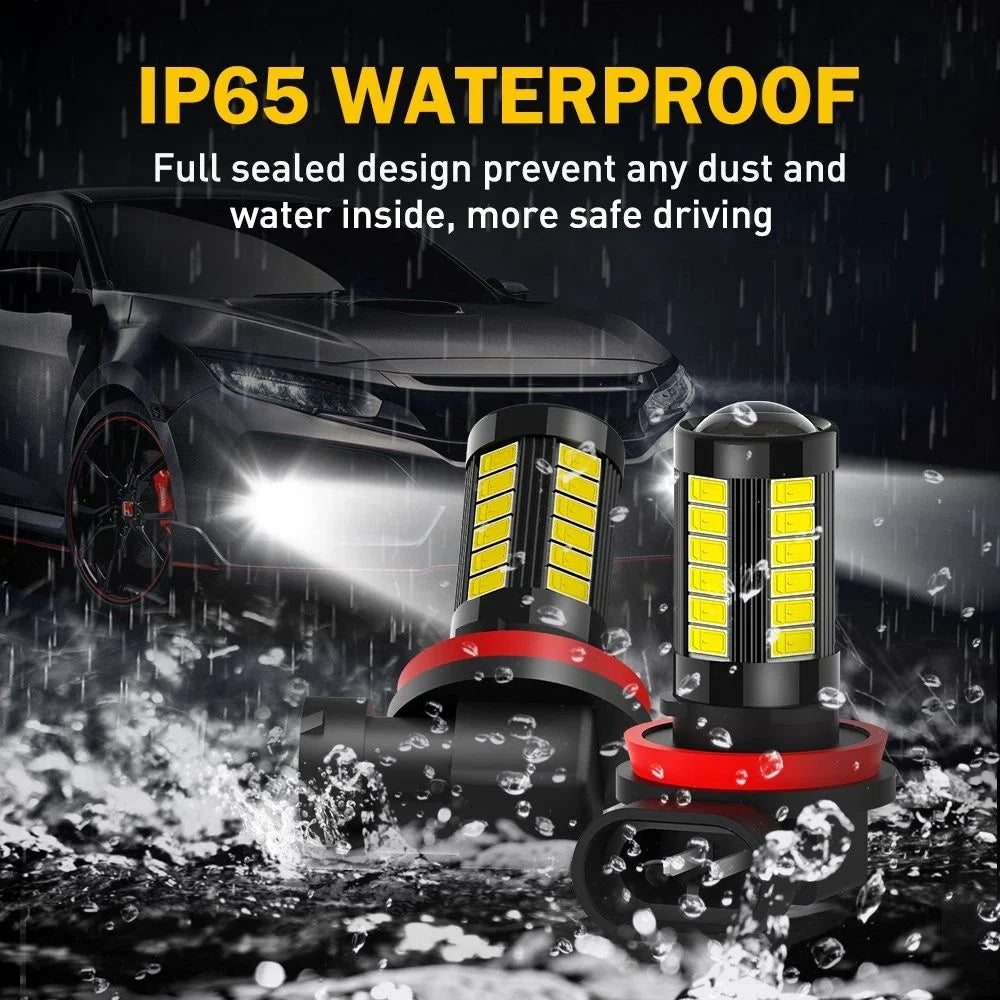 AUXITO LED Fog Driving Lights for H11 H16 H8 (6000K)