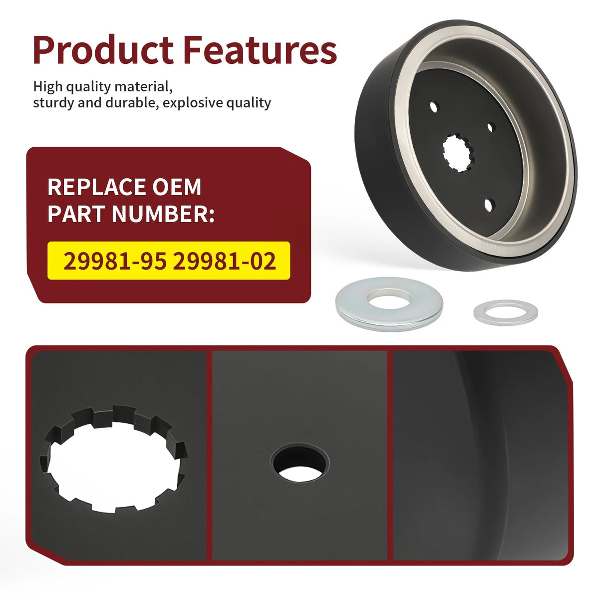 Generator Rotor 38amp for FLHR FLHT FLST FXST FXD FLHP FLTR (1995–2002) 29981-95 29981-02