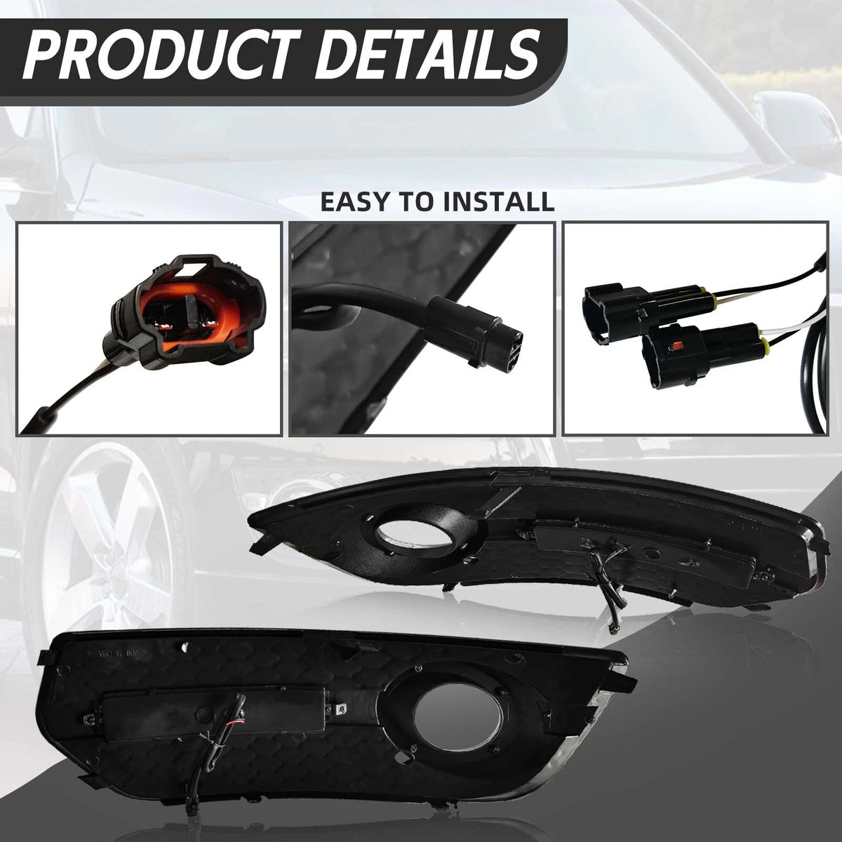LED Fog Light Bezel Cover Lamp for Audi Q5 (2009–2012)