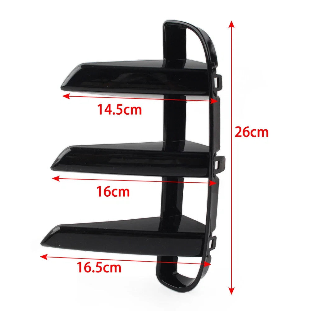 Glossy Black Front Bumper Grille Air Vent Cover for Land Rover Discovery 5 (2021–2022)