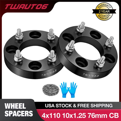4x110 ATV Wheel Spacers 1" for Honda Rancher 250-420, Recon 200-250 (2004–2014)