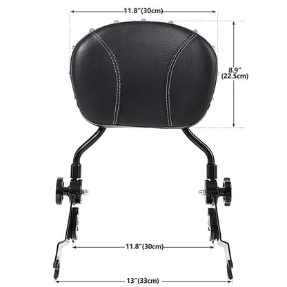 Passenger Backrest Sissy Bar for Harley Touring Street Glide (2009–2026) Black