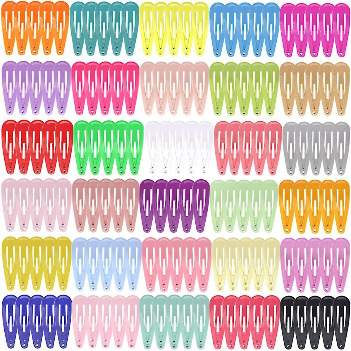 Set of 4 Small Mini Multicolor Hair Clips for Baby (1.2 inch)