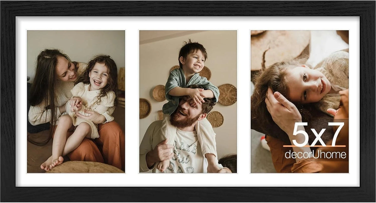 8x16 Picture Frames Collage for 5x7 Photos (Display 3Pcs with Mat)