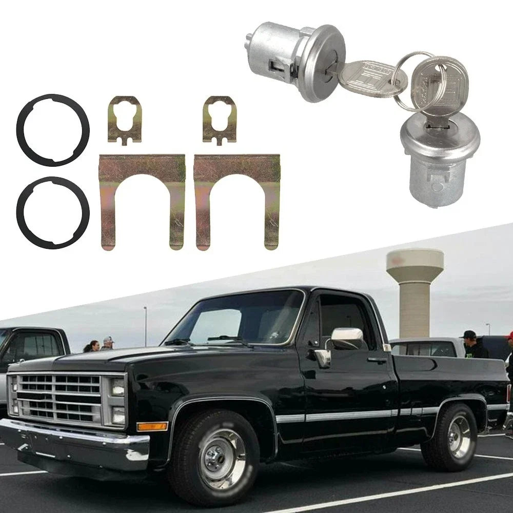 Door Lock Cylinder with Keys for Chevy Truck C10 C20 C30 1500 SUV (PY)