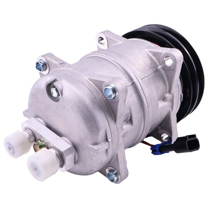 2X 12V A/C Compressor for Bobcat S160 S185 S205 T180 T190 (7023582, 7136676)