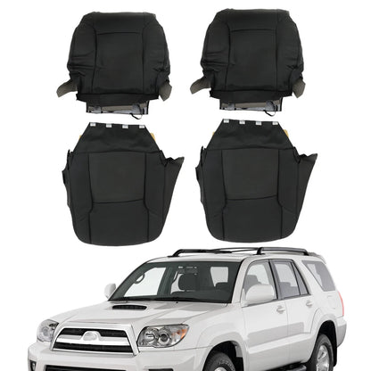 Set of 2 Black Leather Seat Covers for Toyota 4Runner Limited (2003–2009)