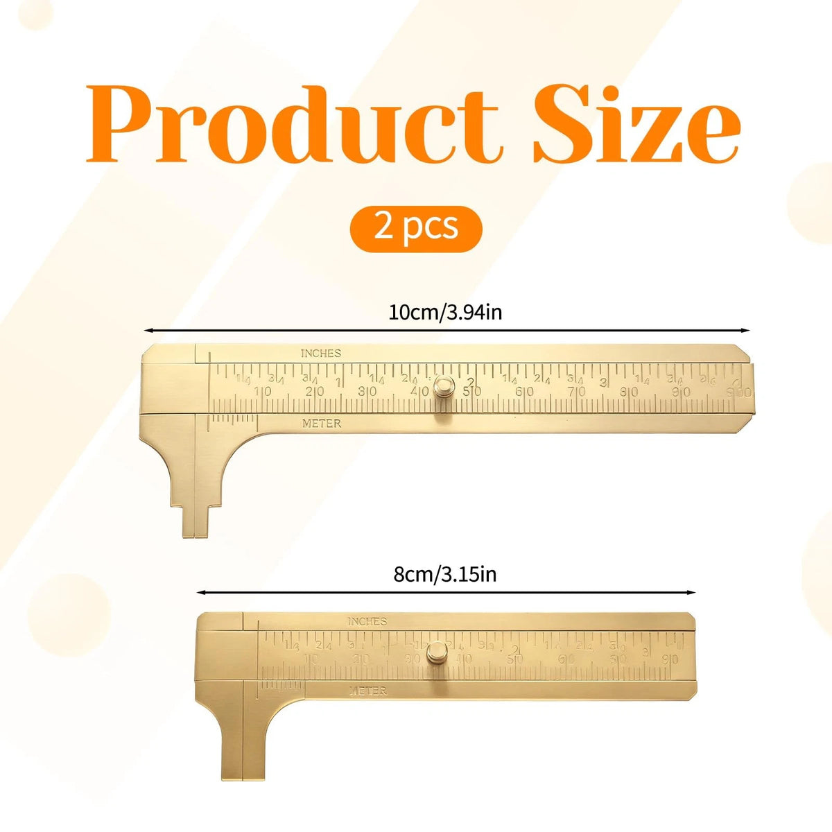 2X Pocket Vernier Caliper Ruler 3.15" & 3.94" Mini Tool