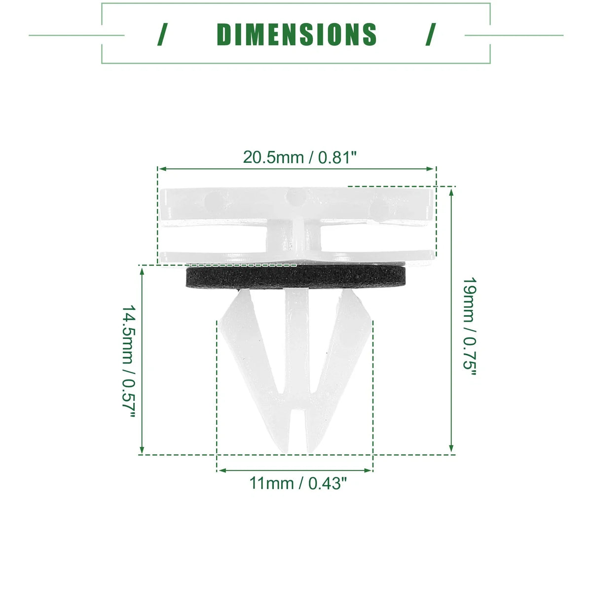 50 Pcs Rocker Panel Clips for Chevrolet Avalanche (2007–2013) No. 11518357