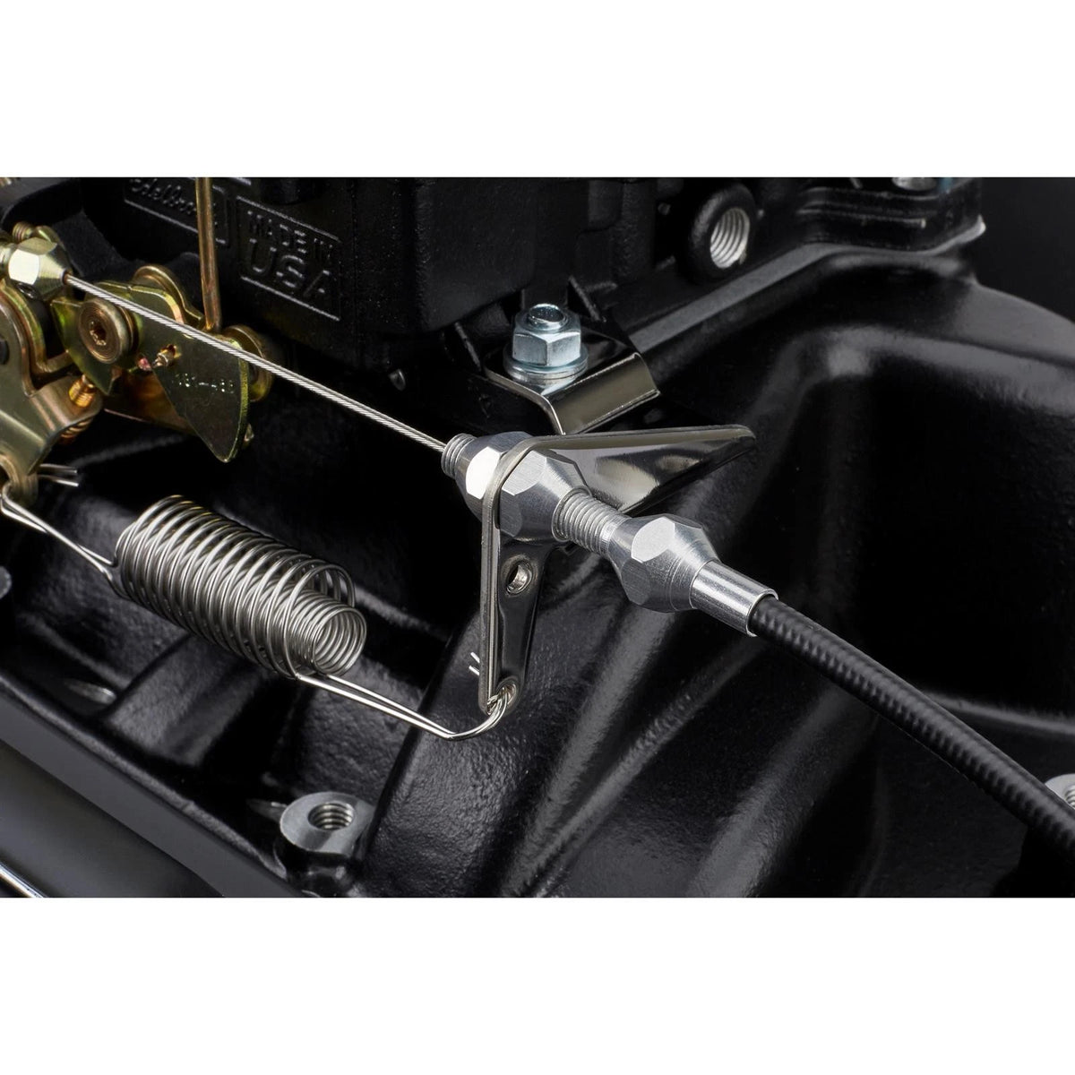 Polished Stainless Carburetor Throttle Cable Bracket for 4914001