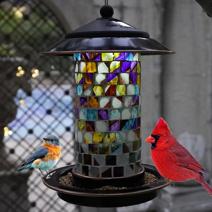 Rain-Proof Solar Bird Feeder with Easy-Refill Top