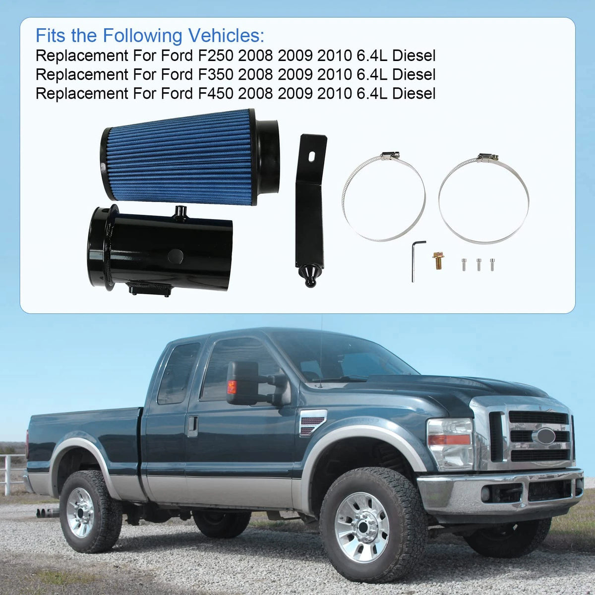 Cold Air Intake Kit for Ford F-Series Super Duty (2008–2010)