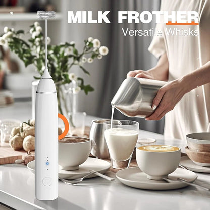 USB Electric Egg Beater Mixer with 2 Whisks for Coffee and Milk