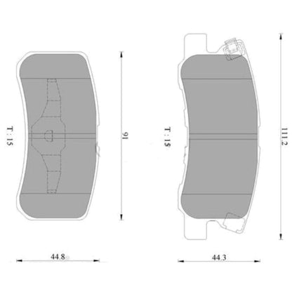 Brembo Rear Disc Brake Pads for Dodge Caliber 1.8L 2.0L 2.4L (302mm Disc)