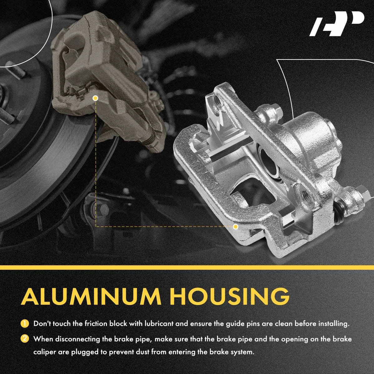 A-Premium Pair Front Side Disc Brake Calipers w/ Bracket for VW Jetta (2005) - 19-B2015B, 19-B2014B