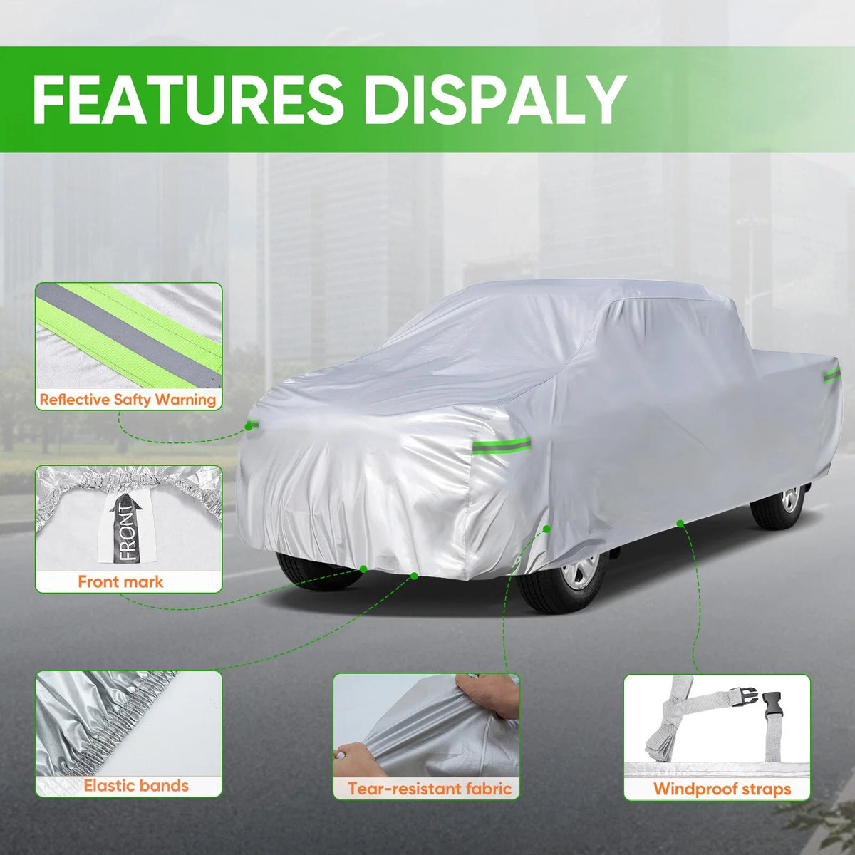 Car Cover for GMC Sierra 1500 Crew Cab (2014–2023) - UV Protection, Snow, Dust