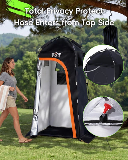 Portable Privacy Tent for Outdoor Use (Black)