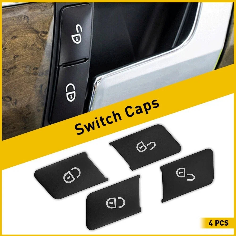 Door Lock Unlock Switch Button Cover Trim for Mercedes Benz W212 W204 (2010–2016)