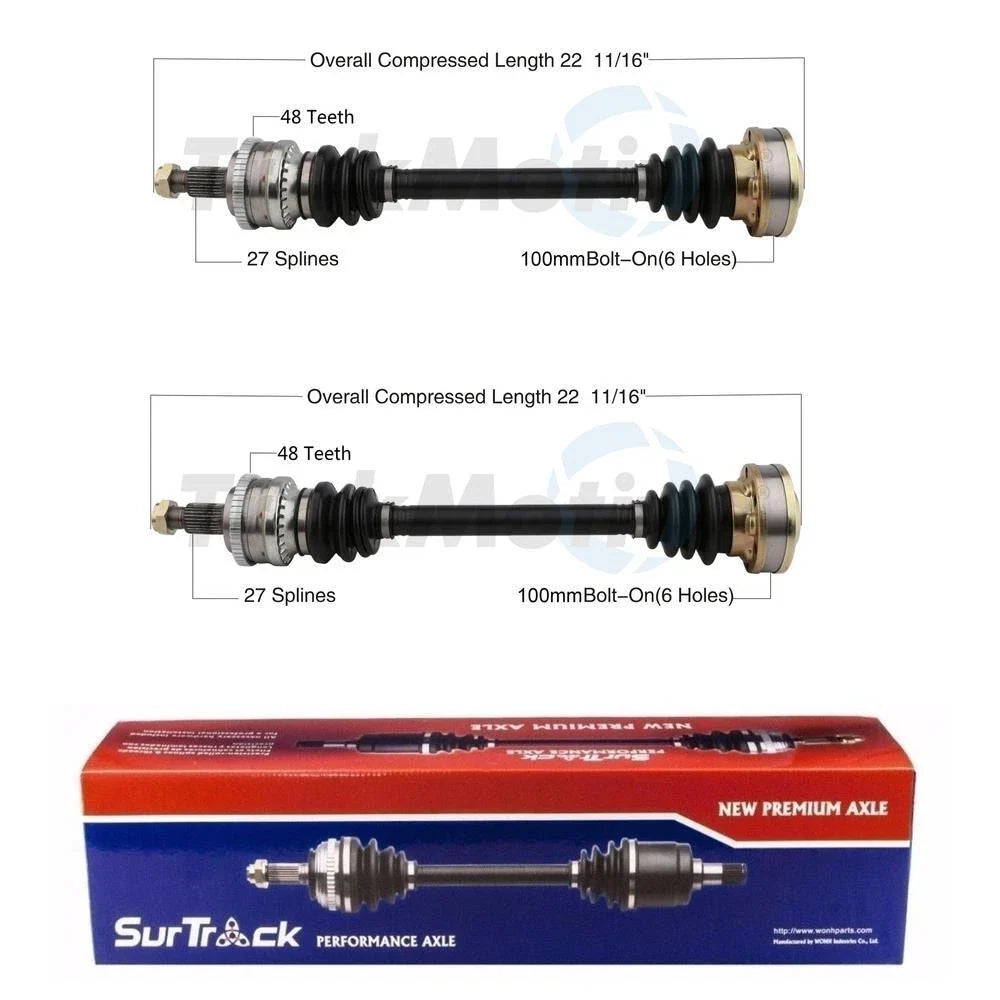Set of 2 Rear CV Axle Shaft Assemblies for BMW E30 318i 318is 325i (1982–1994)