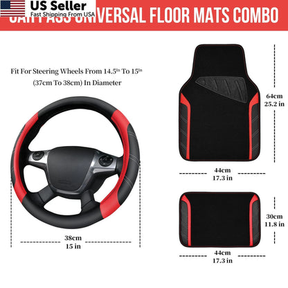 Leather Steering Wheel Cover for Car (Universal Fit)