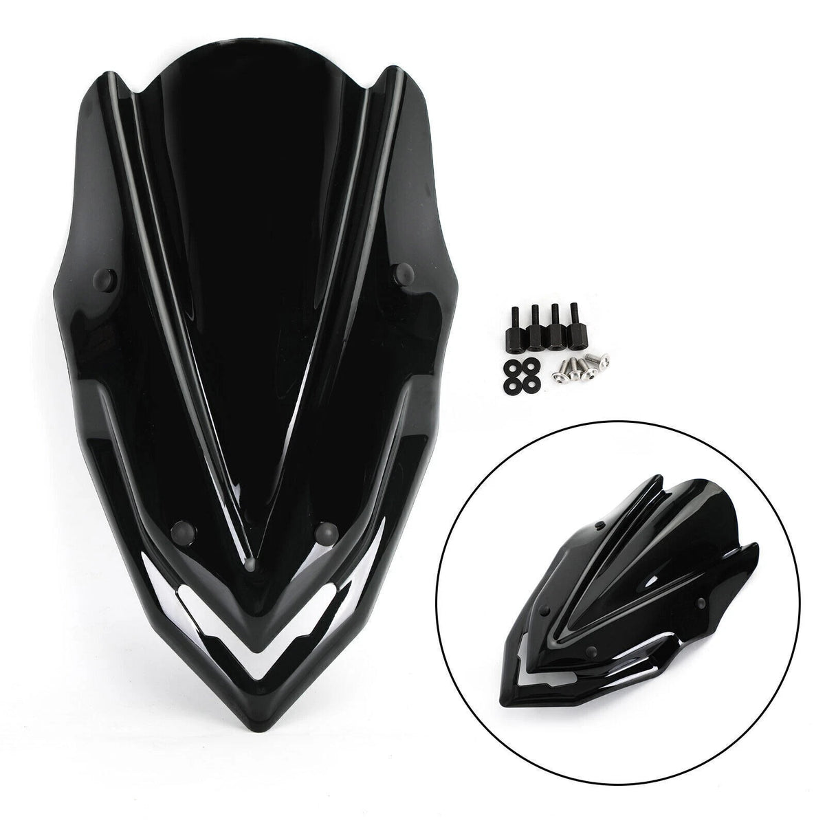 Windshield Protector for Kawasaki Z900 (2017–2019) WIN-K252-BLK Black