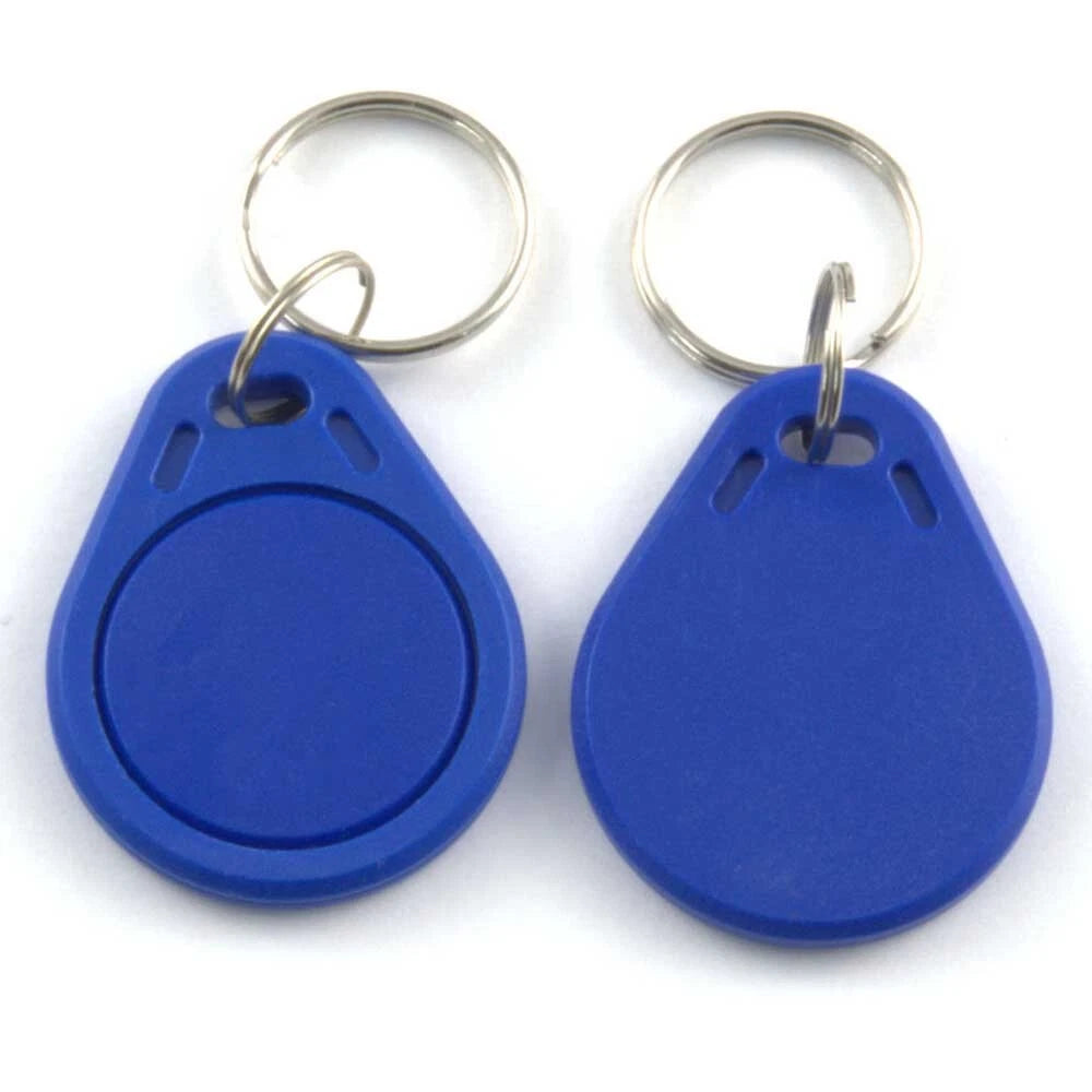 200PCS RFID IC Card Key Tags Keyfobs NFC Tag Keychain 13.56MHz Blue