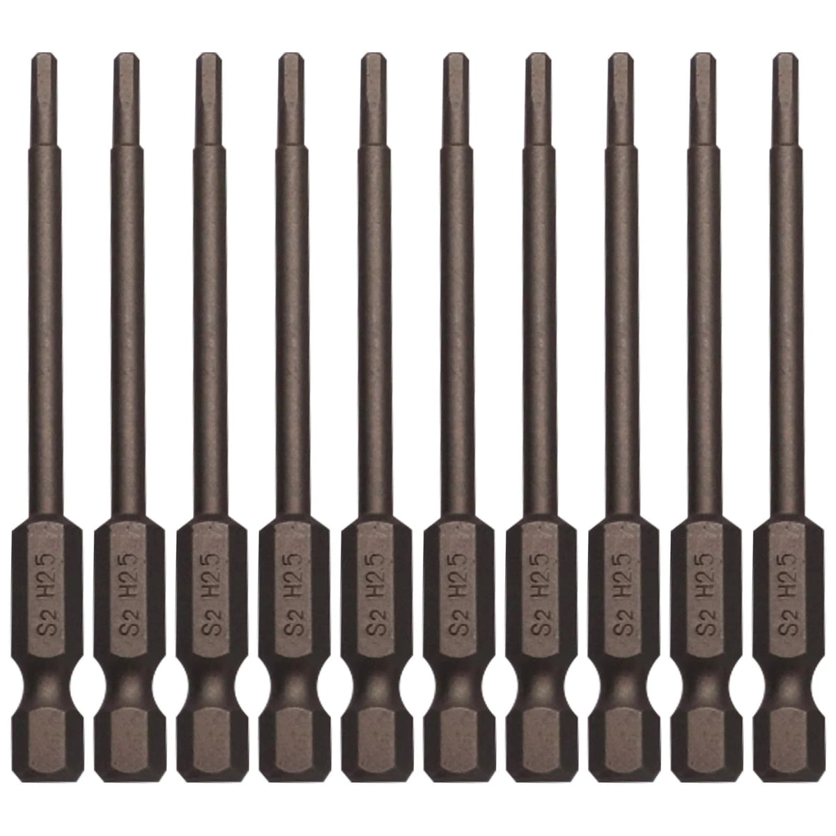 10Pcs Hex Head Allen Wrench Drill Bits H2.5 for Automotive Use