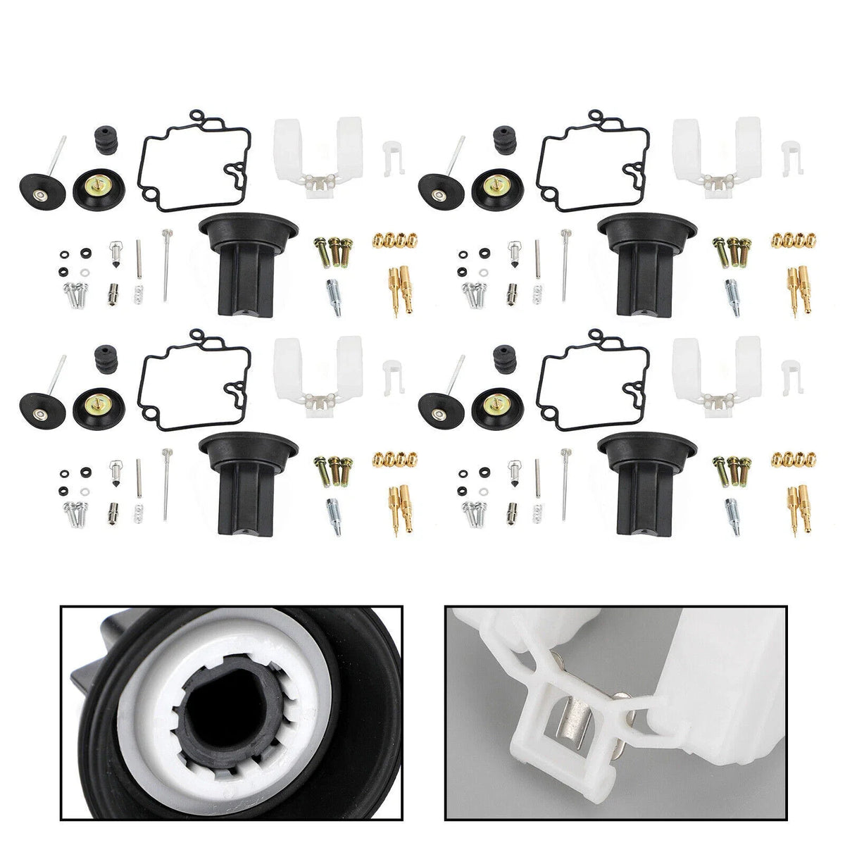 4X Carburetor Repair Kit for KT CVK24 Scooter Racing (Fit Acceleration Pump)
