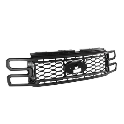 Matte Black Front Grille for Ford F250 F350 Super Duty (2023–2024) PC3B 19H250 AC, PC3B 8200 HH51MX, P708 GR STX ASM