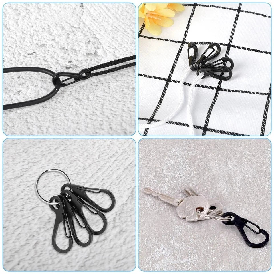 10Pcs Mini Carabiner Snap Hook Clip Aluminum for Outdoor Camping Key Chain