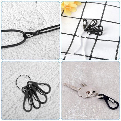 10Pcs Mini Carabiner Snap Hook Clip Aluminum for Outdoor Camping Key Chain