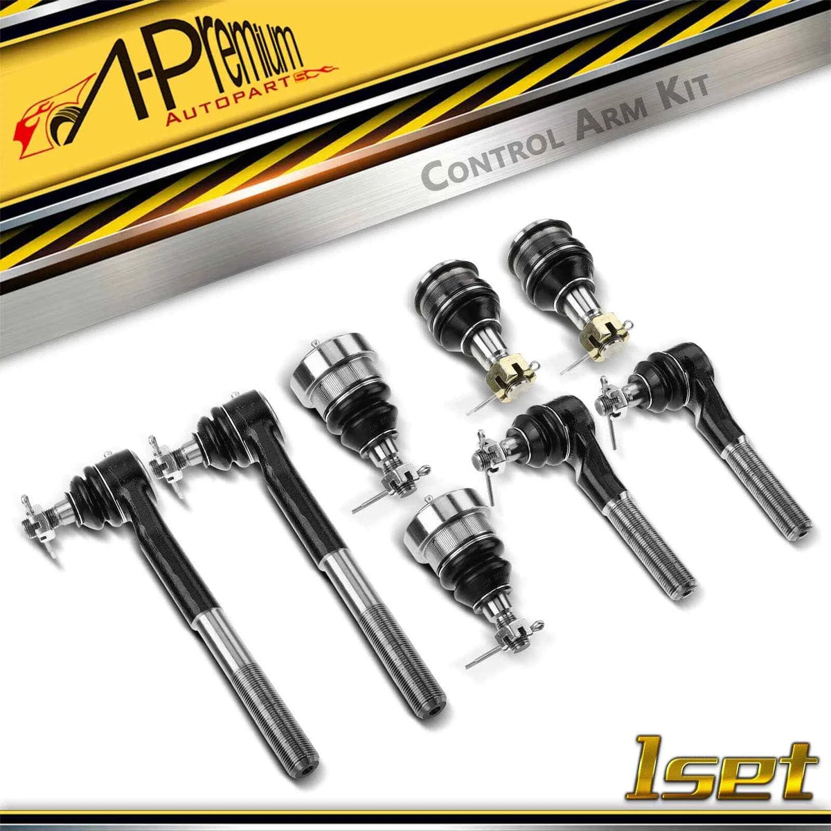 Set of 6 Inner & Outer Ball Joint Tie Rod Ends for Dodge Ram 2500 3500 (1994–2023)