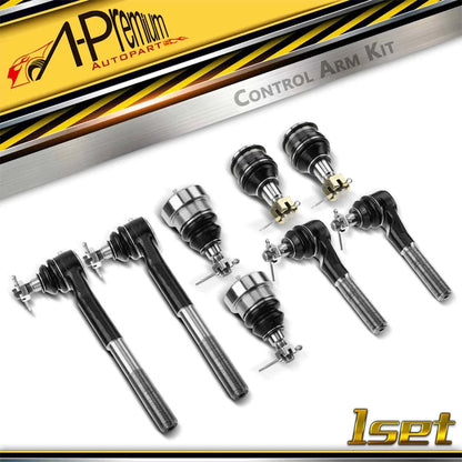 Set of 6 Inner & Outer Ball Joint Tie Rod Ends for Dodge Ram 2500 3500 (1994–2023)